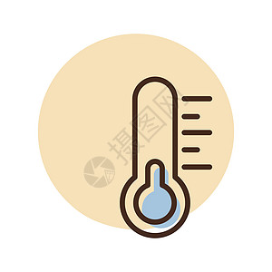 温度计矢量图标 天气信号温度测量插图季节健康气象科学摄氏度医疗预报图片