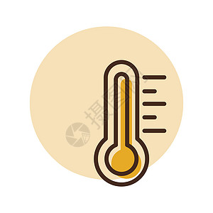 温度计热热矢量图标 天气信号摄氏度预报医疗健康药品温度乐器插图气象季节图片