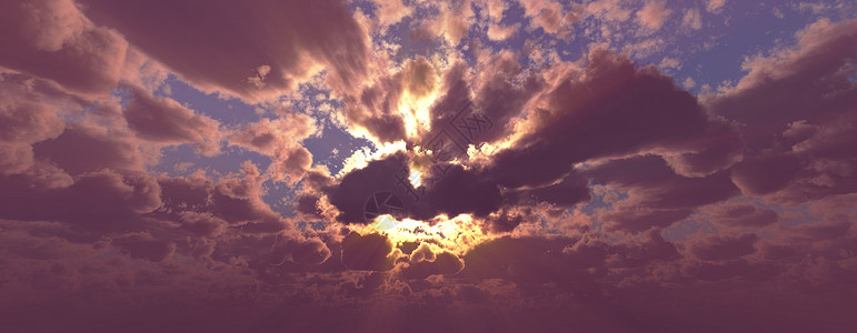 日落日出与射线和其他大气效果 3d 它制作图案戏剧晴天日落阳光太阳光天文学自由金子地平线气候图片