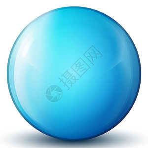 玻璃蓝色球或珍贵珍珠 光滑现实的球 3D抽象矢量插图在白色背景上突出显示 大金属泡沫和阴影气泡圆圈网络反射球体水晶玻璃球液体艺术图片