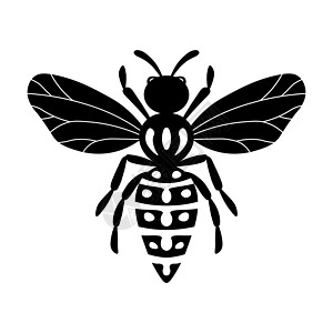 卡通可爱的蜜蜂吉祥物 蜜蜂飞 小黄蜂 轮廓黑色标志元素 矢量昆虫图标 邀请函 卡片 壁纸 幼儿园的模板设计 涂鸦风格样本产品插图图片