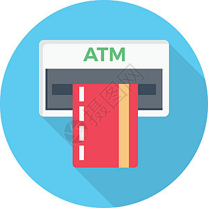 信用信贷薪水取款机货币借方卡片商业预算员机账单交易背景图片