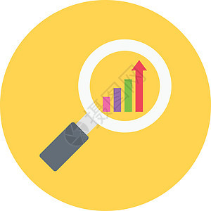 搜索报告风险数据金融图表审计插图放大镜营销质量背景图片