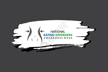 月最后一周举办全国饮食失调宣传周肥胖行动预防症状疾病食物海报插图活动营养图片
