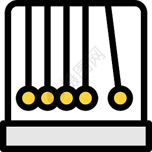 物理学中风时间重力压力实验动力势头商业标识插图图片