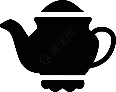 茶壶杯子厨房黑色咖啡巧克力标识早餐白色营养艺术图片