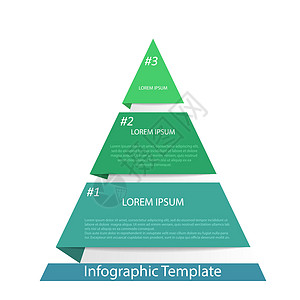 信息图表金字塔 三角图分为3部分绘画成就日程概念营销编队空白战略商业草图图片