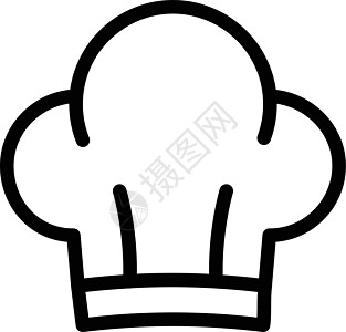 厨师长中风帽子标识插图网络衣服戏服炊具厨房美食背景图片