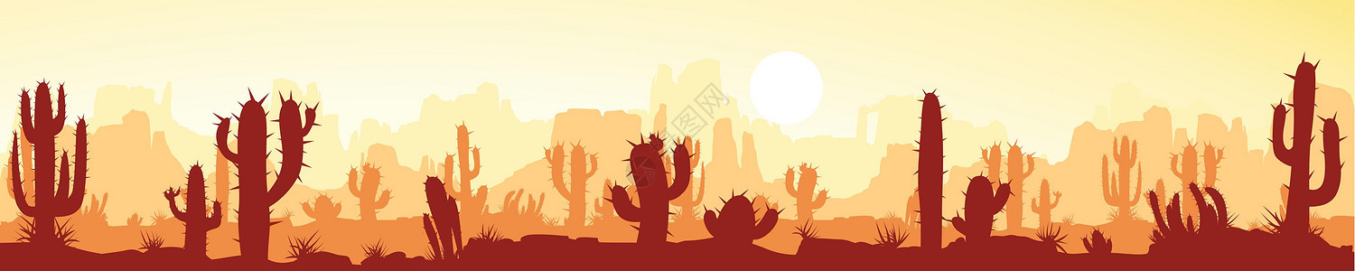沙漠景观的广角图像图片