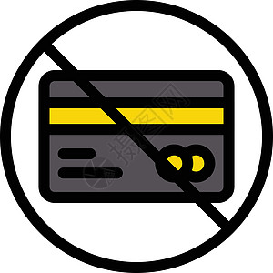 受限制的信用警告技术标识禁令插图卡片商业背景图片