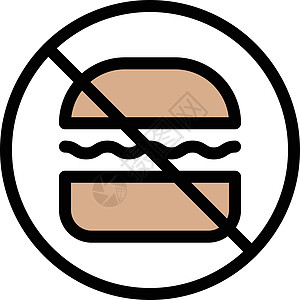 受限制的饮食白色标签食物安全垃圾插图警告图片