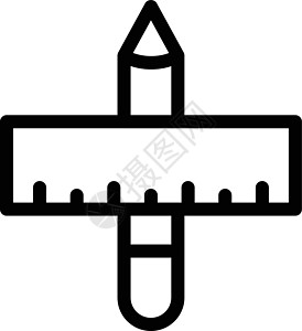 标尺工具网络学校尺寸黑色插图办公室白色教育艺术背景图片