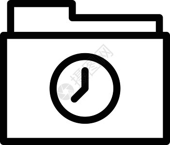 文件夹办公室黑色商业日程插图清单时间小时报告手表背景图片