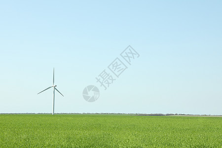 绿色草地的风力涡轮机 文字空间 美丽的春绿车站活力蓝色自然技术电气发电机力量创新场地图片
