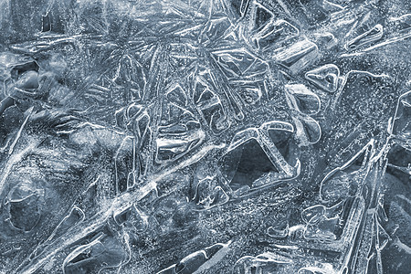 冰纹自然背景窗户水晶白色宏观蓝色玻璃雪花图片