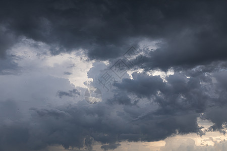 乌云的暴雨天气危险飓风戏剧性力量多云气候雨云暴风雨云景图片