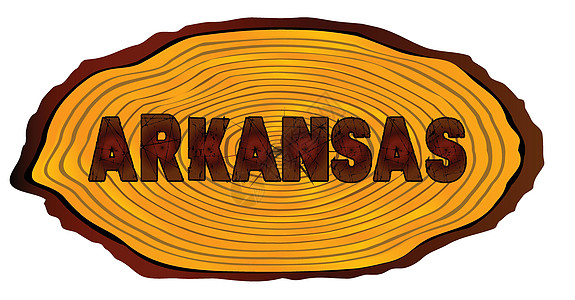 Arkansas 日志签名木头木材粮食绘画艺术图片