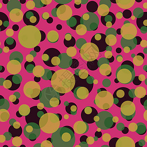 带有彩色球的抽象无缝图案 背景抽象重叠彩色圆点图案的说明 波尔卡圆点装饰品 适合邀请 海报 卡片 传单 横幅 纺织品 法布里绿色图片