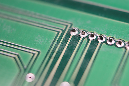 有电路线和chi的电子板母板半导体芯片处理器主板连接器晶体管卡片绿色电子图片