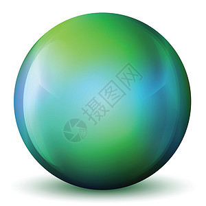 玻璃彩球或珍贵珍珠 光滑现实的球 3D抽象矢量插图在白色背景上突出显示 带阴影的大金属泡泡反射魔法水晶地球按钮气泡反思球体行星原图片