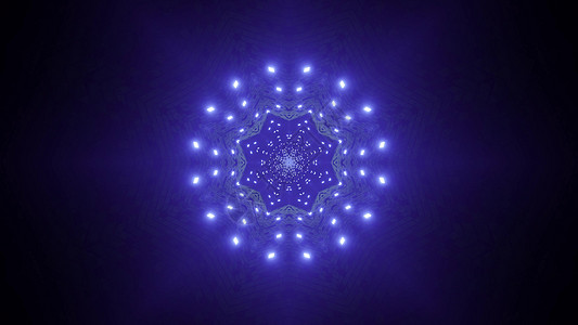 星星背景蓝色霓虹科幻隧道 3d 它制作图案背景