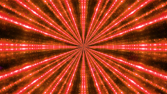 红光束照亮的隧道 3D 插图图片