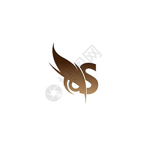 字母 S 标志图标结合猫头鹰眼睛图标设计 vecto图片