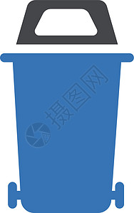 垃圾桶黑色环境回收站网络按钮回收补给品垃圾箱家庭插图图片