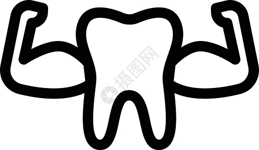 坚固的牙齿口服插图搪瓷牙膏牙医蓝色医疗白色药品卡通片图片