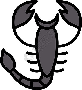 蝎子危险绘画生肖荒野黑色草图标识卡通片野生动物插图图片