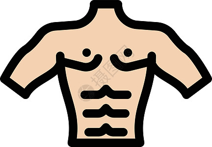 体积建造者减肥绘画白色锻炼男子运动插图训练医疗健身房图片