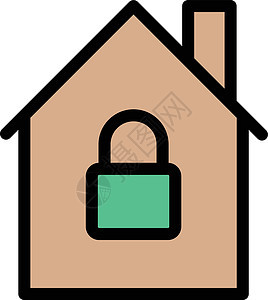 家乡插图建筑住宅财产安全住房公寓商业挂锁标识图片