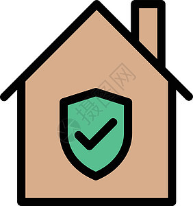 房子的盾牌标识保险蓝色白色安全警卫网络插图财产图片