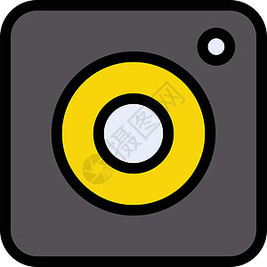 照相机黑色框架技术电影按钮照片标识摄影插图镜片图片