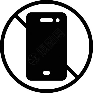 手机不允许圆形电话警告红色照片插图标签细胞背景图片