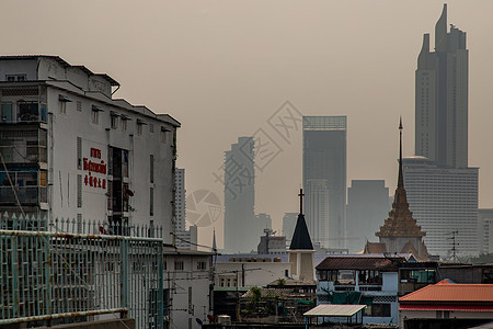 曼谷市对混合文化区 模版和教会的看法图片