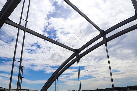 北德北部Kiel运河大桥的不同观点 包括景观铁路穿越建筑学运输天空建筑蓝色交通立交桥图片