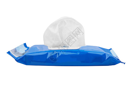 孤立的湿擦拭蓝色手帕预防卫生清洁工喷嚏疾病湿巾浴室餐巾图片