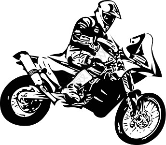 摩托车的极端抽象越野摩托车赛车手驾驶冒险肾上腺素飞行员危险头盔车辆自由闲暇司机图片