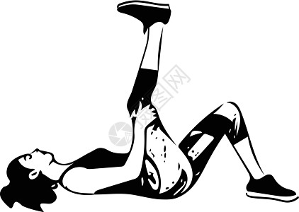 抽象健身女性 bod女士女孩力量运动装娱乐闲暇身体锻炼活力绘画图片