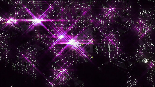 紫色夜间城市的夜景 三维活力建筑学交通直升机建筑地标运输时间渲染旅行图片