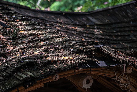 茅草屋顶背景干草或干草背景叶子房子竹子小屋棕榈异国芦苇棕色建筑学建造图片