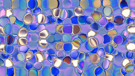 抽象多色马赛克背景气泡图像3d艺术渲染失真背景图片