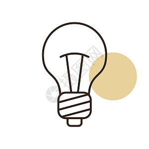 灯泡线图标向量 想法标志解决方案活力创造力力量白炽灯电气思考创新发明照明辉光背景图片