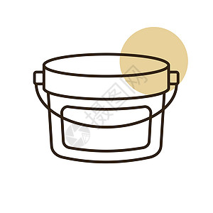 用于油漆或 foo 的塑料桶容器盒子小吃白色奶制品塑料插图包装食物奶油产品图片