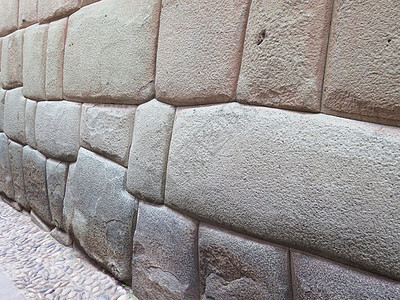 印加墙由天然火山石制成 库斯科佩尔建筑学旅游文化马丘历史建筑石方历史性岩石比丘图片