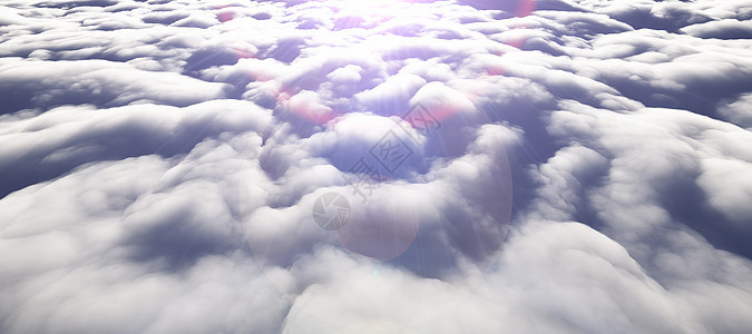 云层上方太阳光线它制作图案空气技术天空高度3d渲染天线太阳地平线飞机图片