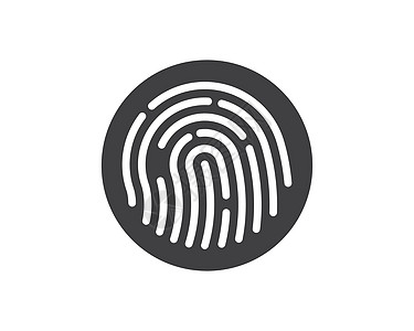 指纹标志图标插图矢量模板警察拇指密码手指隐私鉴别扫描器安全打印身份图片