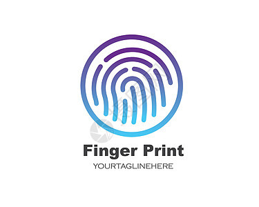 指纹标志图标插图矢量模板扫描器隐私警察识别拇指犯罪打印身份鉴别生物图片