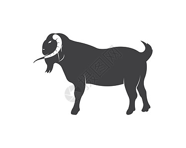 山羊标志模板矢量图牛扒草图农场喇叭烧烤插图绘画家畜卡通片产品图片
